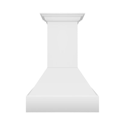 ZLINE 36 in. Wooden Wall Mount Range Hood in Rustic Bright White Finish (355WW-36)