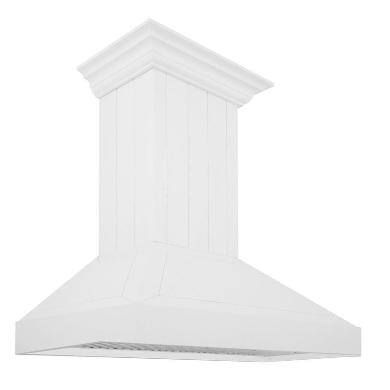 ZLINE 30 in. Wooden Wall Mount Range Hood in Shiplap Bright White Finish (KPWW-30)