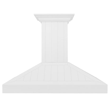 ZLINE 48 in. Wooden Wall Mount Range Hood in Shiplap Bright White Finish (KPWW-48)