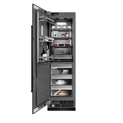 ZLINE 24 in. 12.4 cu. ft. Column Freezer in Black Stainless Steel with Graphite Gray Interior (RCFV-BS-24)