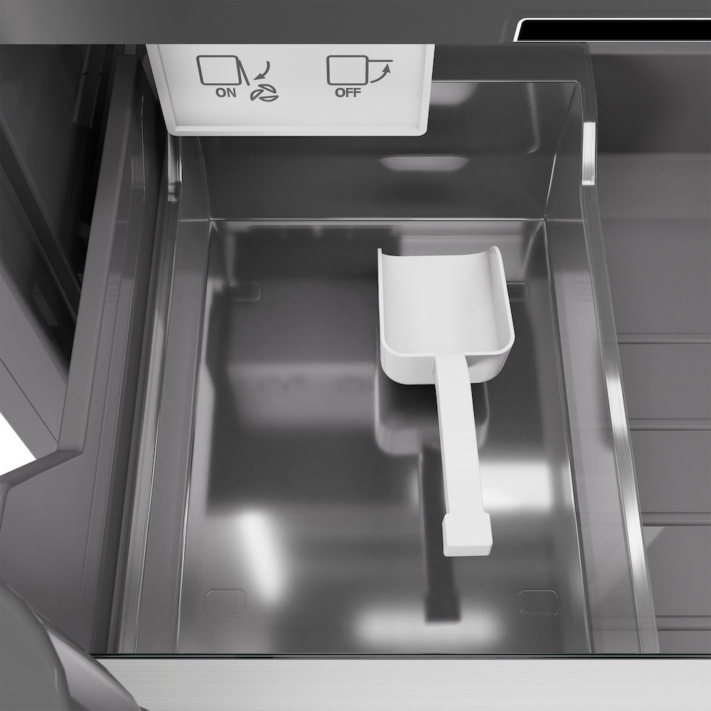 ZLINE 18 in. 8.6 cu. ft. Right Hinge Column Freezer in Black Stainless Steel with Graphite Gray Interior (RCFVR-BS-18)