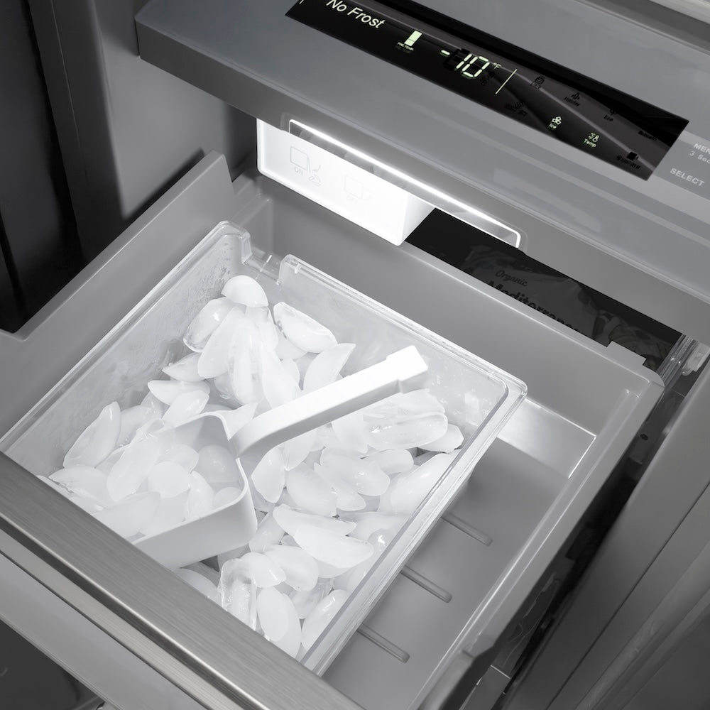 ZLINE 18 in. 8.6 cu. ft. Right Hinge Column Freezer in Black Stainless Steel with Graphite Gray Interior (RCFVR-BS-18)