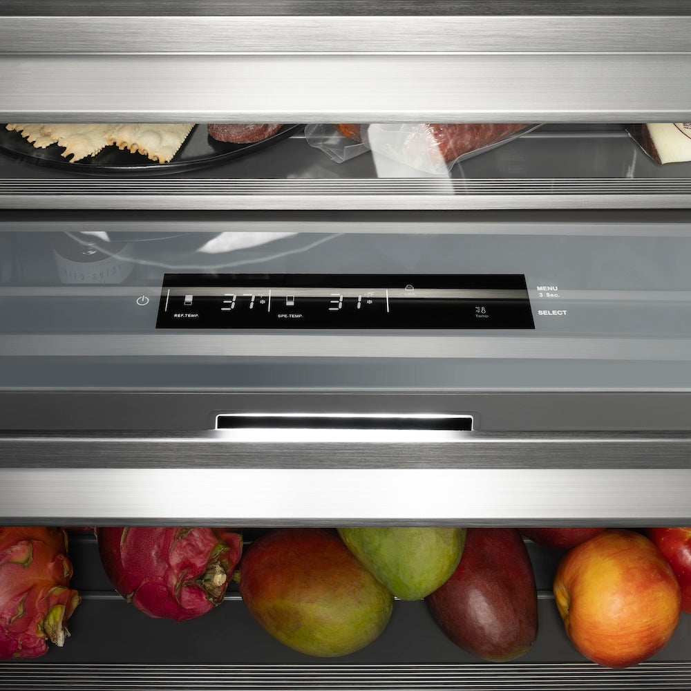 ZLINE 30 in. 16.7 cu. ft. Column Refrigerator in Black Stainless Steel with Graphite Gray Interior (RCRV-BS-30)