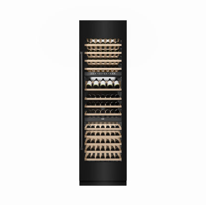 ZLINE 24 in. 12.4 cu. ft. Triple Zone 100 Bottle Column Wine Cooler in Black Stainless Steel (RCWV-BS-24)