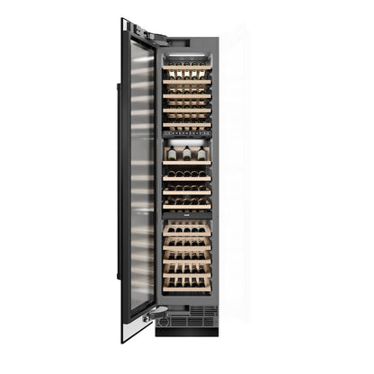 ZLINE 18 in. 9.0 cu. ft. Triple Zone 68 Bottle Left Hinge Column Wine Cooler in Black Stainless Steel (RCWVL-BS-18)