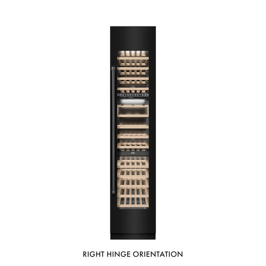 ZLINE 18 in. 9.0 cu. ft. Triple Zone 68 Bottle Right Hinge Column Wine Cooler in Black Stainless Steel (RCWVR-BS-18)