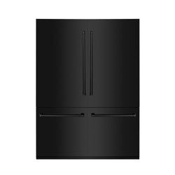 ZLINE 60 in. 32.2 cu. ft. French Door Built-In Bottom Freezer Refrigerator with Water Dispensers and Ice Makers in Black Stainless Steel (RBIV-BS-60)