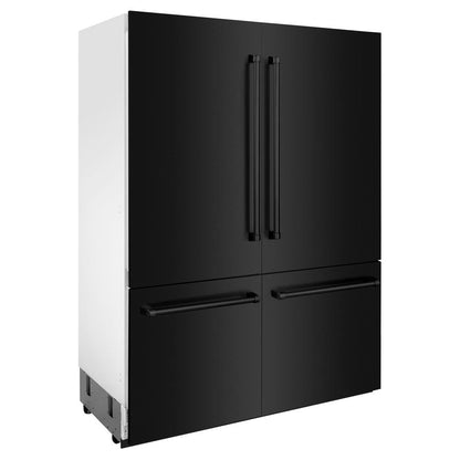 ZLINE 60" Built-In Refrigerator with Bottom Freezer, Water & Ice Dispenser – Black Stainless Steel (RBIV-BS-60)