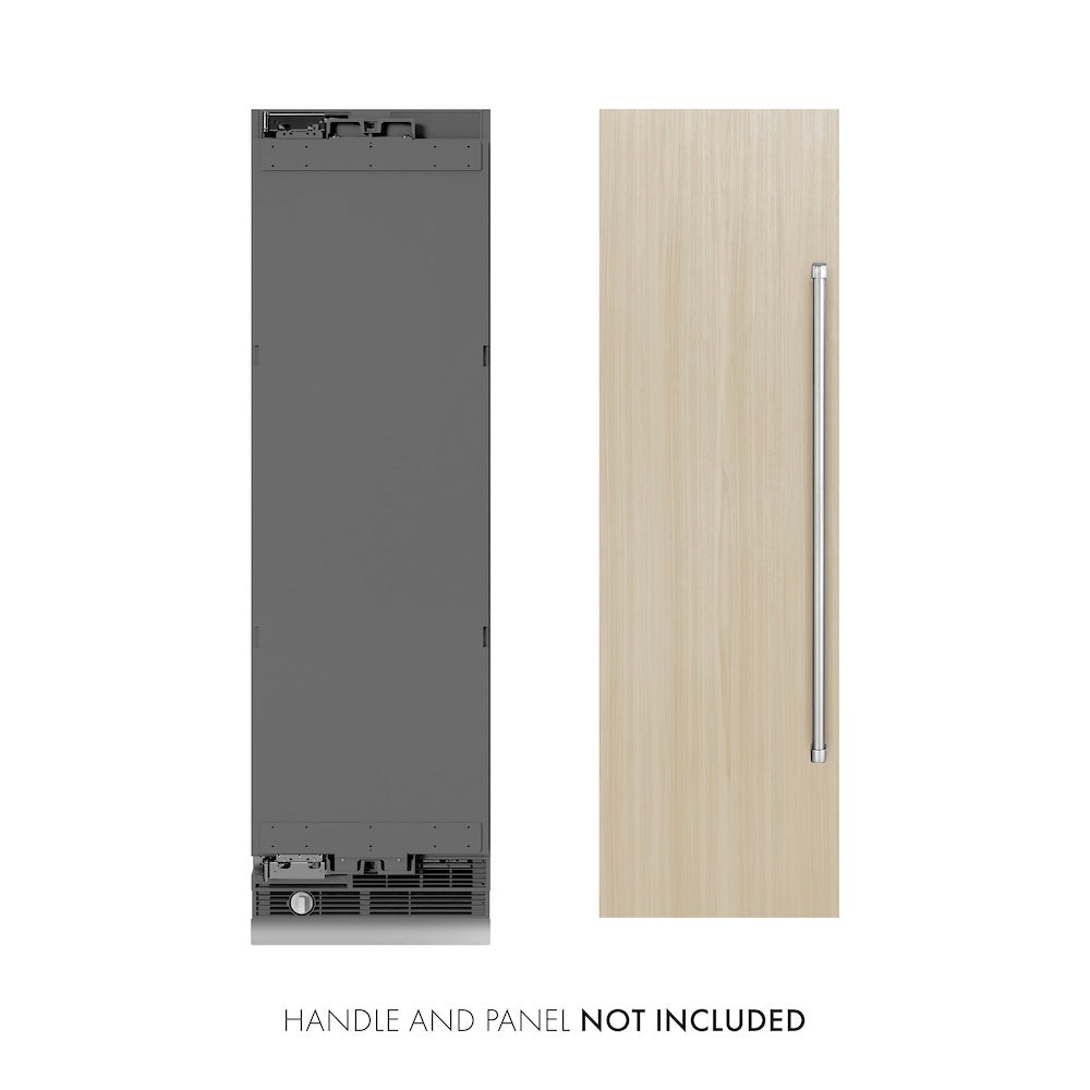 ZLINE 24 in. 12.4 cu. ft. Panel Ready Column Freezer with Graphite Gray Interior (RBCFV-24)