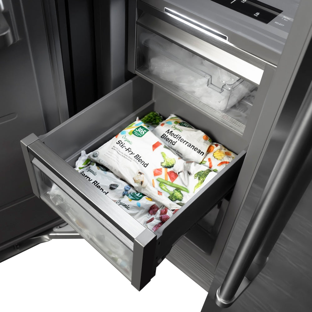 ZLINE 18 in. 8.6 cu. ft. Panel Ready Left Hinge Column Freezer with Graphite Gray Interior (RBCFVL-18)