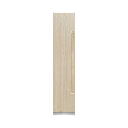 ZLINE Autograph Edition 18 in. 8.6 cu. ft. Panel Ready Left Hinge Column Freezer with Graphite Gray Interior and Polished Gold Accents (RBCFVLZ-18-G)