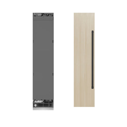 ZLINE Autograph Edition 18 in. 8.6 cu. ft. Panel Ready Left Hinge Column Freezer with Graphite Gray Interior and Matte Black Accents (RBCFVLZ-18-MB)