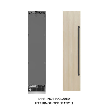 ZLINE Autograph Edition 18 in. 8.6 cu. ft. Panel Ready Left Hinge Column Freezer with Graphite Gray Interior and Matte Black Accents (RBCFVLZ-18-MB)