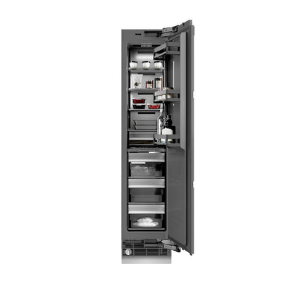 ZLINE 18 in. 8.6 cu. ft. Panel Ready Right Hinge Column Freezer with Graphite Gray Interior (RBCFVR-18)
