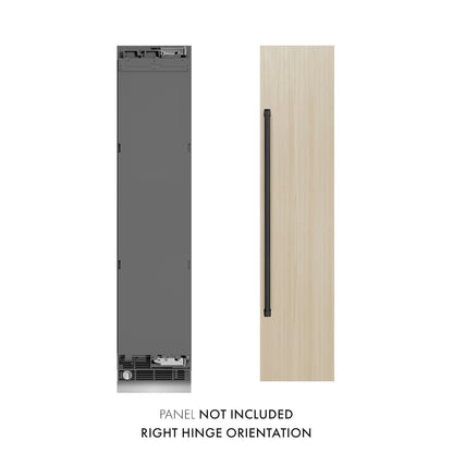 ZLINE Autograph Edition 18 in. 8.6 cu. ft. Panel Ready Right Hinge Column Freezer with Graphite Gray Interior and Matte Black Accents (RBCFVRZ-18-MB)