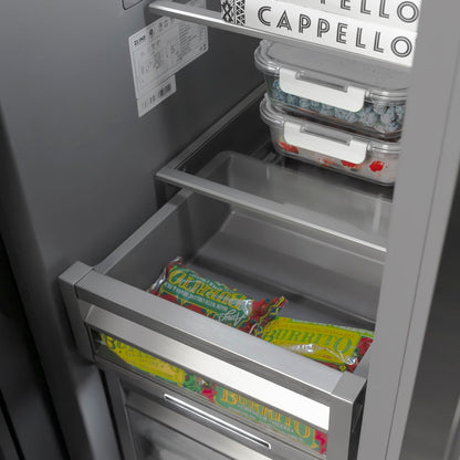 ZLINE Autograph Edition 24 in. 12.4 cu. ft. Panel Ready Column Freezer with Graphite Gray Interior and Champagne Bronze Accents (RBCFVZ-24-CB)