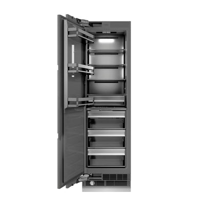 ZLINE Autograph Edition 24 in. 12.4 cu. ft. Panel Ready Column Freezer with Graphite Gray Interior and Champagne Bronze Accents (RBCFVZ-24-CB)