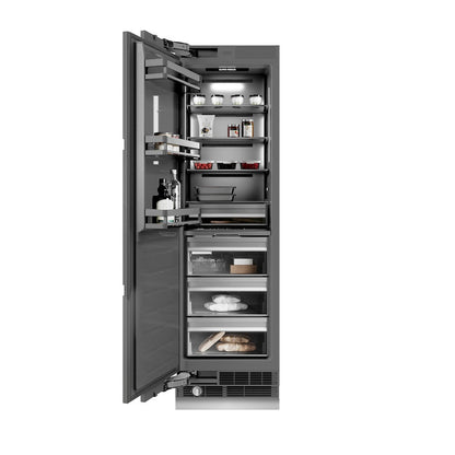 ZLINE Autograph Edition 24 in. 12.4 cu. ft. Panel Ready Column Freezer with Graphite Gray Interior and Polished Gold Accents (RBCFVZ-24-G)