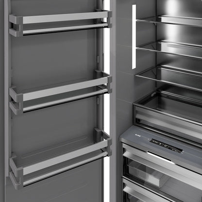 ZLINE Autograph Edition 24 in. 12.4 cu. ft. Panel Ready Column Freezer with Graphite Gray Interior and Matte Black Accents (RBCFVZ-24-MB)