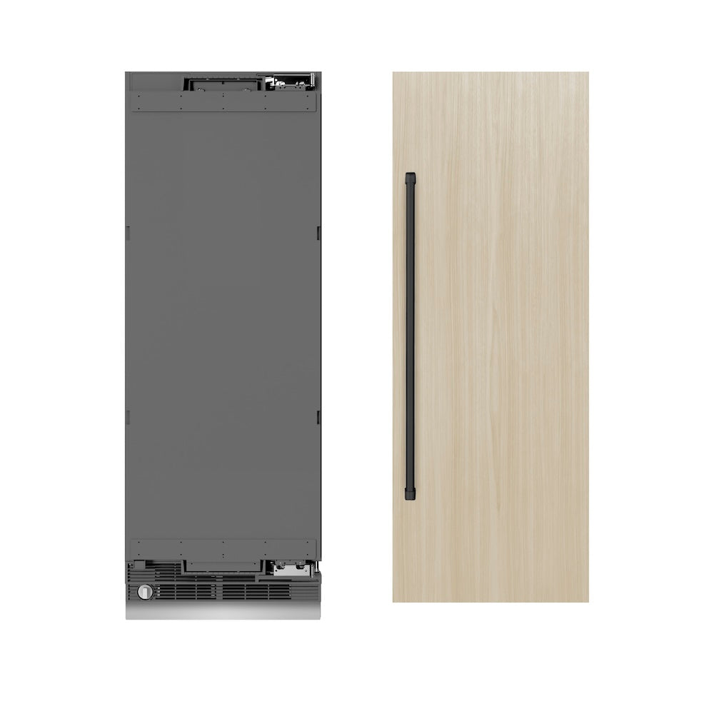 ZLINE Autograph Edition 30 in. 16.7 cu. ft. Panel Ready Column Refrigerator with Graphite Gray Interior and Matte Black Accents (RBCRVZ-30-MB)