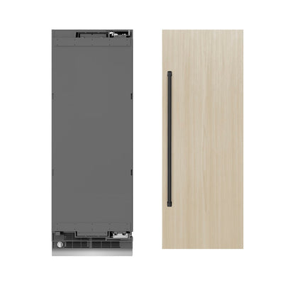 ZLINE Autograph Edition 30 in. 16.7 cu. ft. Panel Ready Column Refrigerator with Graphite Gray Interior and Matte Black Accents (RBCRVZ-30-MB)
