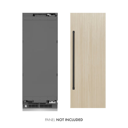 ZLINE Autograph Edition 30 in. 16.7 cu. ft. Panel Ready Column Refrigerator with Graphite Gray Interior and Matte Black Accents (RBCRVZ-30-MB)