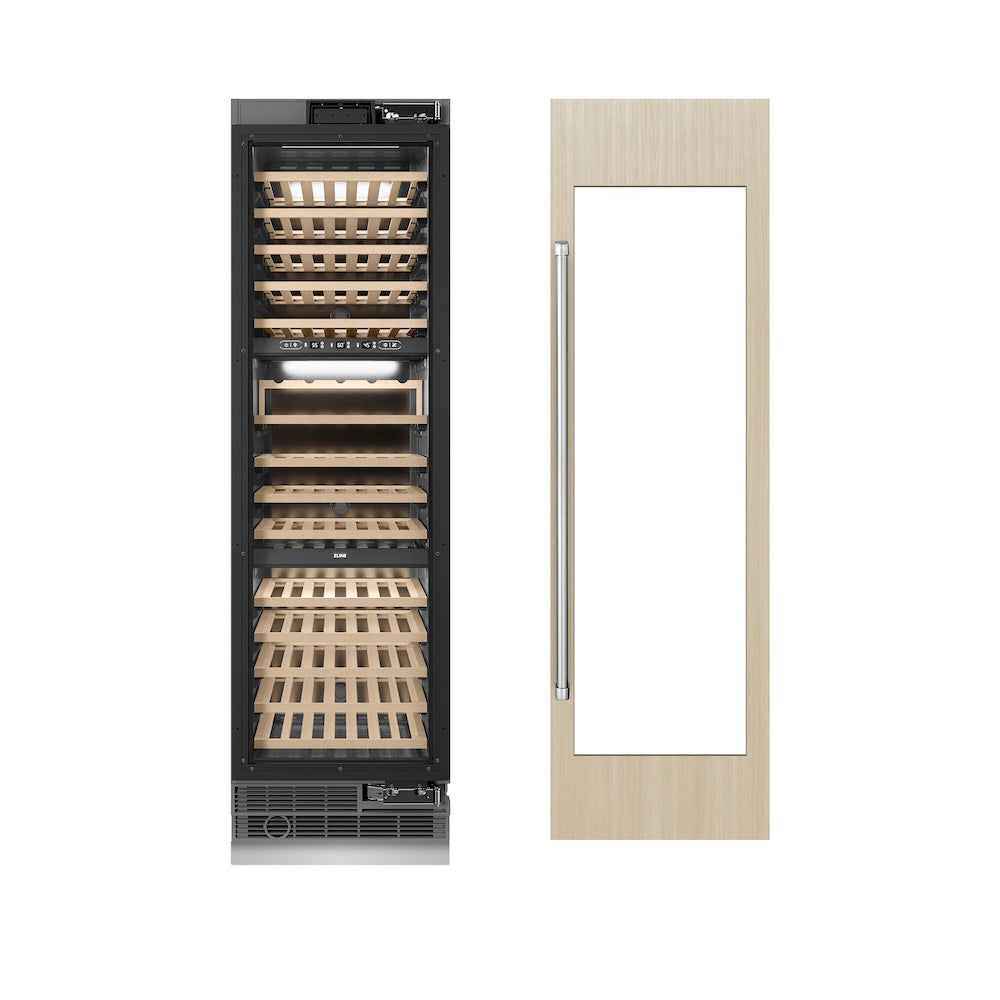 ZLINE 24 in. 12.4 cu. ft. Triple Zone 100 Bottle Panel Ready Column Wine Cooler (RBCWV-24)