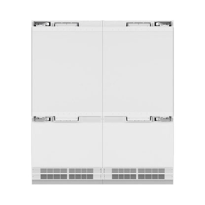 ZLINE 72 in. 39.6 cu. ft. Panel Ready French Door Built-In Bottom Freezer Refrigerator with Water Dispensers and Ice Makers (RBIT-72)