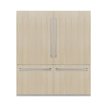 ZLINE 72 in. 39.6 cu. ft. Panel Ready French Door Built-In Bottom Freezer Refrigerator with Water Dispensers and Ice Makers (RBIT-72)