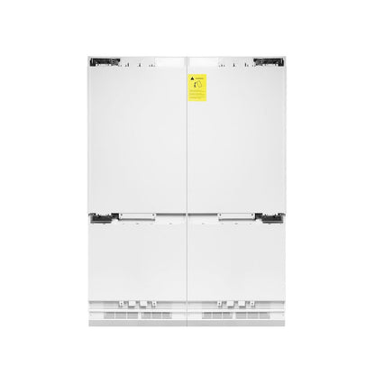 ZLINE 60 in. 32.2 cu. ft. Panel Ready French Door Built-In Bottom Freezer Refrigerator with Water Dispensers and Ice Makers (RBIV-60)