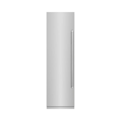 ZLINE 24 in. 12.4 cu. ft. Column Freezer in Stainless Steel with Graphite Gray Interior (RCFV-304-24)