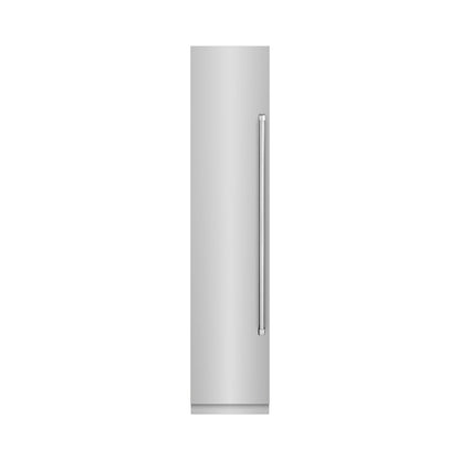 ZLINE 18 in. 8.6 cu. ft. Left Hinge Column Freezer in Stainless Steel with Graphite Gray Interior (RCFVL-304-18)