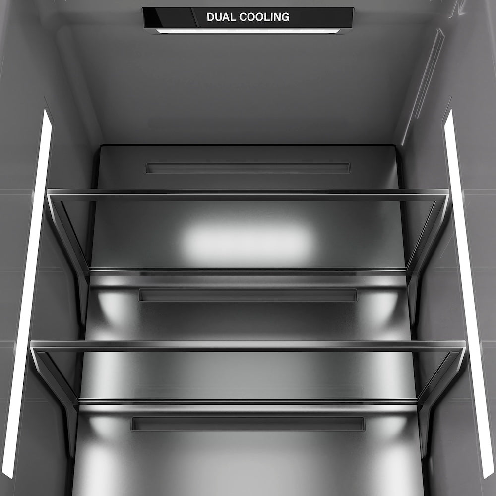 ZLINE 30 in. 16.7 cu. ft. Column Refrigerator in Stainless Steel with Graphite Gray Interior (RCRV-304-30)