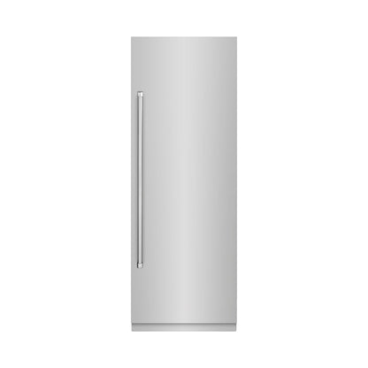 ZLINE 30 in. 16.7 cu. ft. Column Refrigerator in Stainless Steel with Graphite Gray Interior (RCRV-304-30)