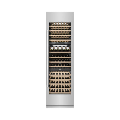 ZLINE 24 in. 12.4 cu. ft. Triple Zone 100 Bottle Column Wine Cooler in Stainless Steel (RCWV-304-24)