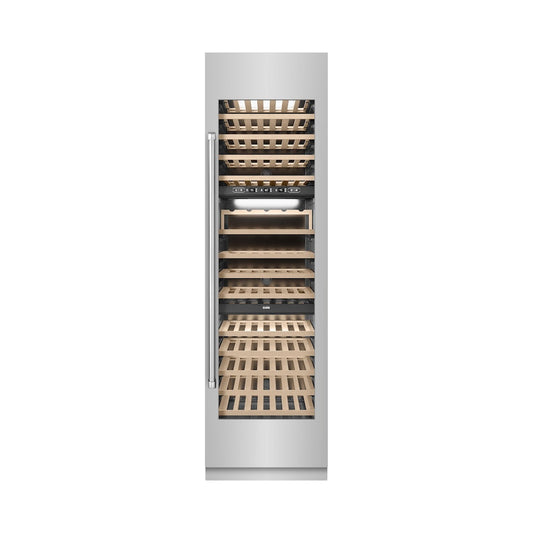 ZLINE 24 in. 12.4 cu. ft. Triple Zone 100 Bottle Column Wine Cooler in Stainless Steel (RCWV-304-24)