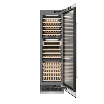 ZLINE 24 in. 12.4 cu. ft. Triple Zone 100 Bottle Column Wine Cooler in Stainless Steel (RCWV-304-24)