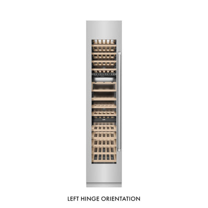 ZLINE 18 in. 9.0 cu. ft. Triple Zone 68 Bottle Left Hinge Column Wine Cooler in Stainless Steel (RCWVL-304-18)