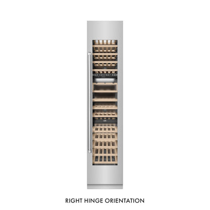ZLINE 18 in. 9.0 cu. ft. Triple Zone 68 Bottle Right Hinge Column Wine Cooler in Stainless Steel (RCWVR-304-18)