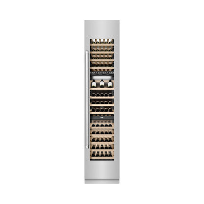 ZLINE 18 in. 9.0 cu. ft. Triple Zone 68 Bottle Right Hinge Column Wine Cooler in Stainless Steel (RCWVR-304-18)