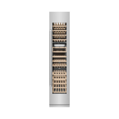 ZLINE 18 in. 9.0 cu. ft. Triple Zone 68 Bottle Right Hinge Column Wine Cooler in Stainless Steel (RCWVR-304-18)