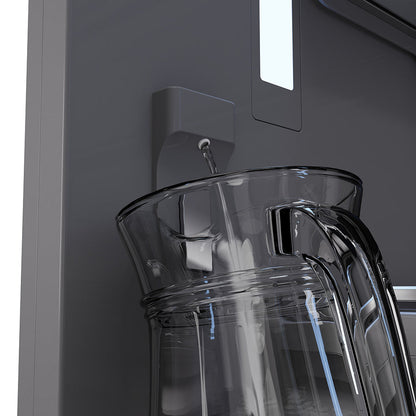ZLINE Autograph Edition 60 in. 32.2 cu. ft. French Door Built-In Bottom Freezer Refrigerator with Water Dispenser and Ice Maker in Stainless Steel with Graphite Gray Interior and Polished Nickel Helix Handles (GRBIVZ-30460KPN)