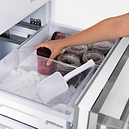 ZLINE 30 in. 16.1 cu. ft. Built-In Bottom Freezer Refrigerator with Water Dispenser and Ice Maker in Stainless Steel (RBIV-304-30)