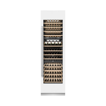 ZLINE 24 in. 12.4 cu. ft. Triple Zone 100 Bottle Column Wine Cooler in White Matte (RCWV-WM-24)