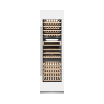 ZLINE 24 in. 12.4 cu. ft. Triple Zone 100 Bottle Column Wine Cooler in White Matte (RCWV-WM-24)