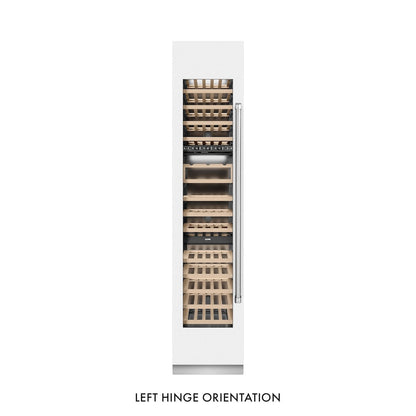 ZLINE 18 in. 9.0 cu. ft. Triple Zone 68 Bottle Left Hinge Column Wine Cooler in White Matte (RCWVL-WM-18)