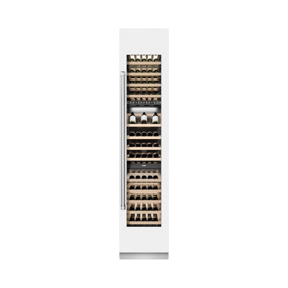ZLINE 18 in. 9.0 cu. ft. Triple Zone 68 Bottle Right Hinge Column Wine Cooler in White Matte (RCWVR-WM-18)
