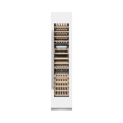 ZLINE 18 in. 9.0 cu. ft. Triple Zone 68 Bottle Right Hinge Column Wine Cooler in White Matte (RCWVR-WM-18)