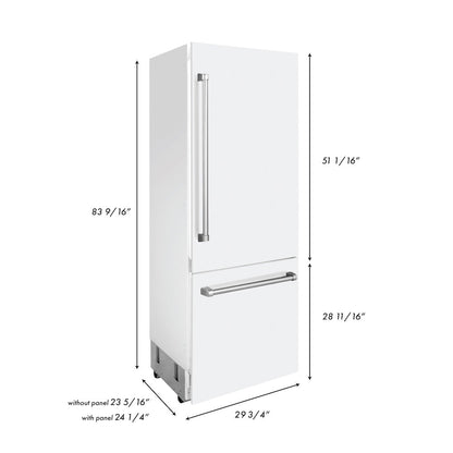 30 inch built-in refrigerator