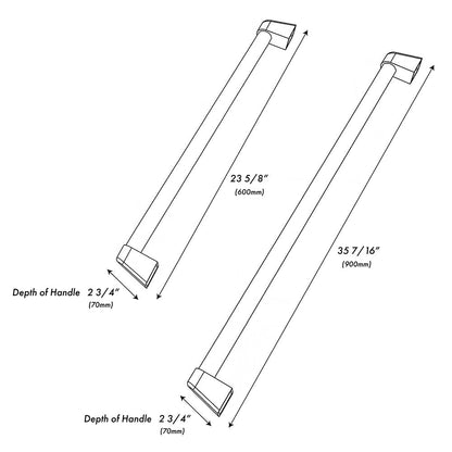 ZLINE Autograph Edition 30 in. Built-In Refrigerator Helix Handles (Set of 2) in Matte Black (RBIVHZ-K-MB-30)